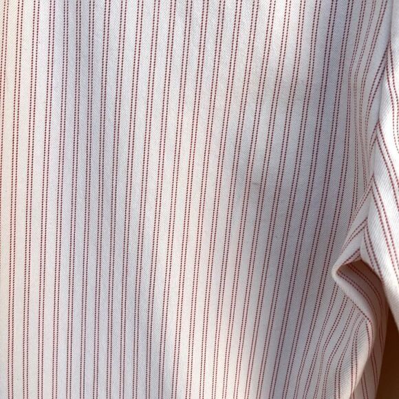 ANTHRO | Essential Slim Pinstripe Pants (White/Red Size 6) - Picture 7 of 8